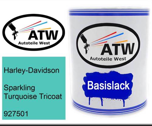 Harley-Davidson, Sparkling Turquoise Tricoat, 927501: 1L Lackdose, von ATW Autoteile West.